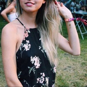 Brandy Melville floral halter top